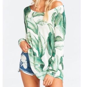 Show Me Your Mumu Ryan Renee Reversible Sweater - in Palmtini Knit